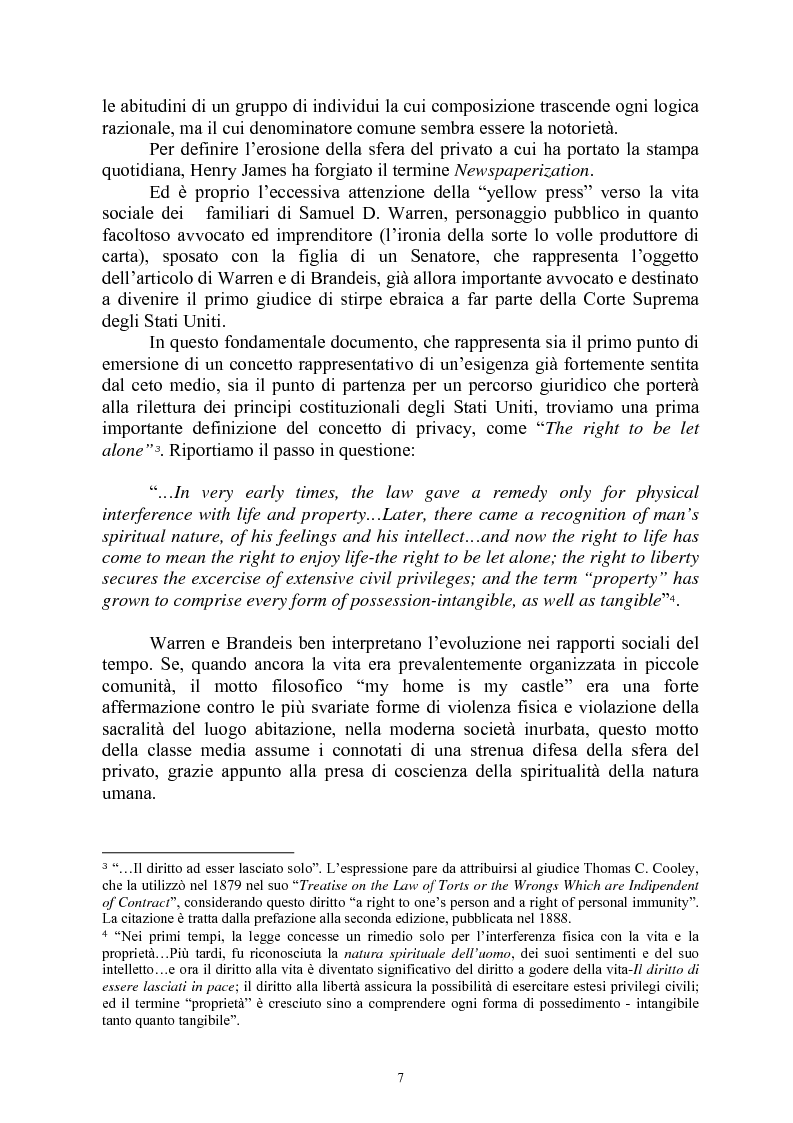 Anteprima della tesi: Privacy e tecnologia: uno sguardo ai sistemi italiano e statunitense, Pagina 3