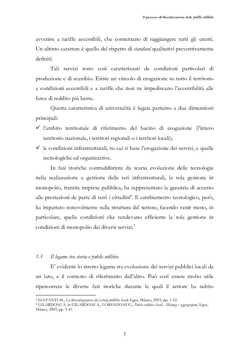 Anteprima della tesi: La liberalizzazione del settore delle utilities. Opportunità o nuova minaccia per la Regione Campania?, Pagina 10