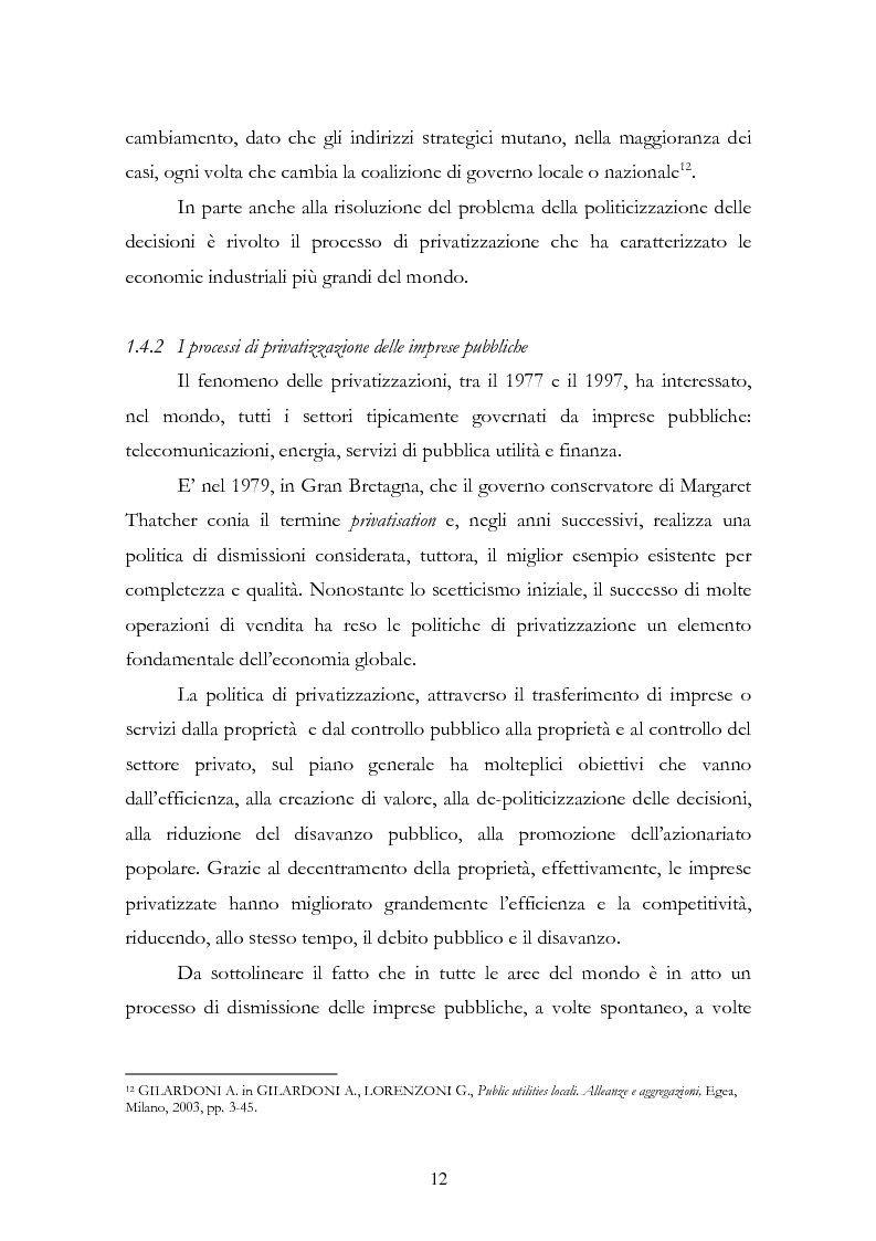 Anteprima della tesi: La liberalizzazione del settore delle utilities. Opportunità o nuova minaccia per la Regione Campania?, Pagina 15
