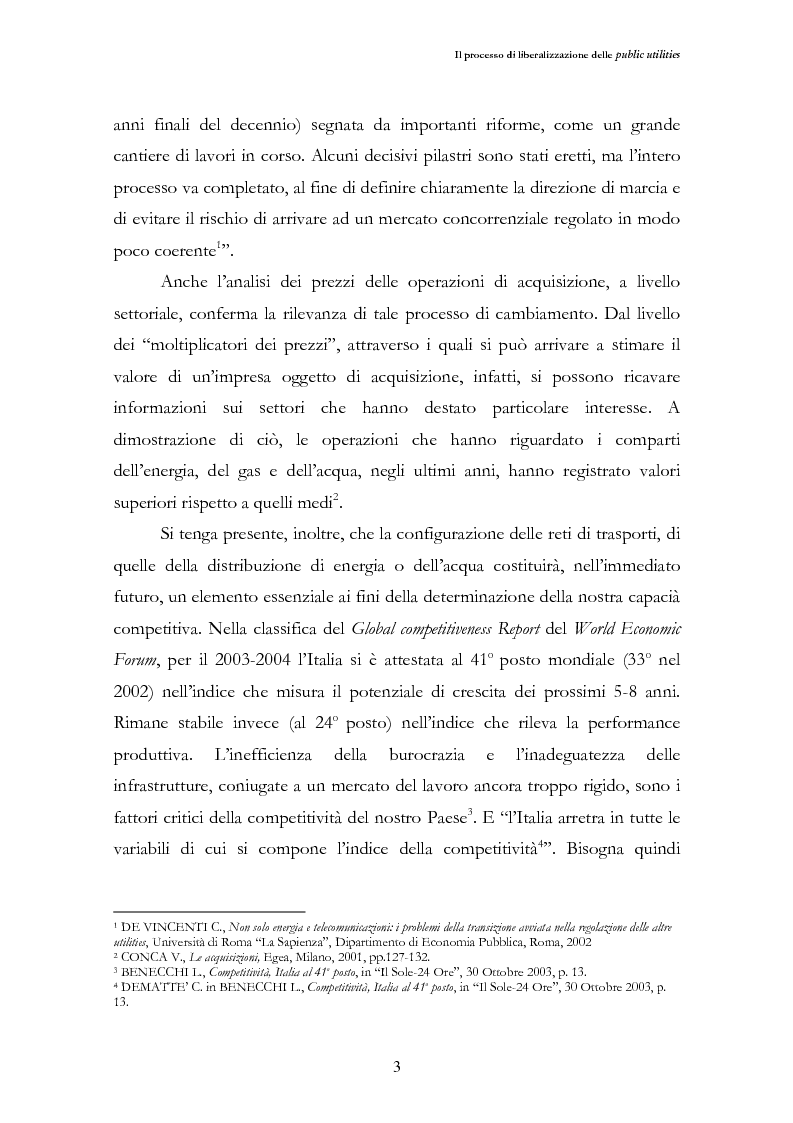 Anteprima della tesi: La liberalizzazione del settore delle utilities. Opportunità o nuova minaccia per la Regione Campania?, Pagina 6