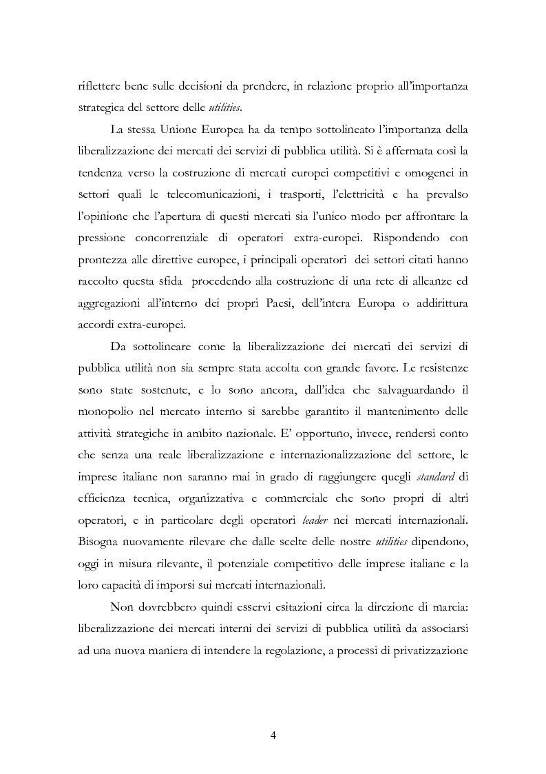 Anteprima della tesi: La liberalizzazione del settore delle utilities. Opportunità o nuova minaccia per la Regione Campania?, Pagina 7