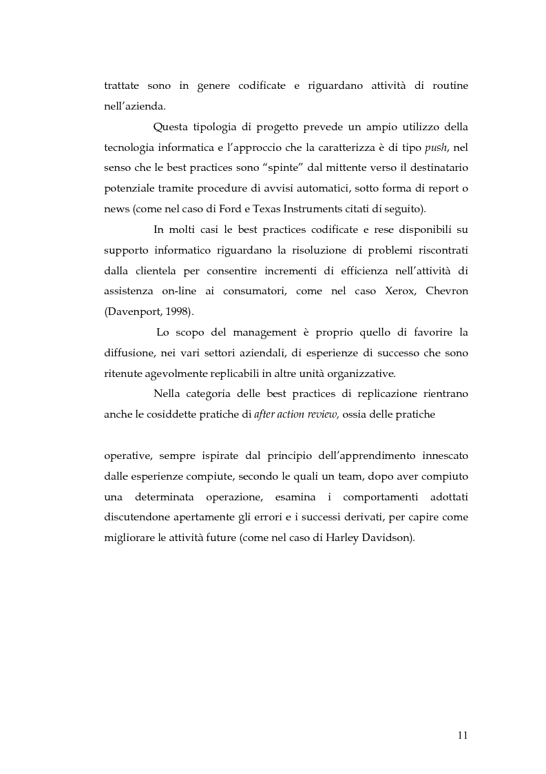Anteprima della tesi: Knowledge Management: dalla tassonomia dei progetti al modello gestionale, Pagina 8