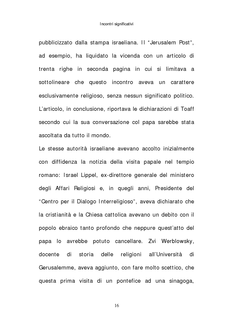 Anteprima della tesi: Il papato di Giovanni Paolo II nella stampa israeliana, Pagina 14