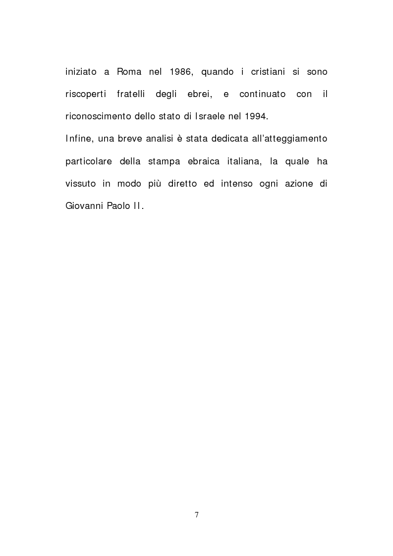 Anteprima della tesi: Il papato di Giovanni Paolo II nella stampa israeliana, Pagina 5