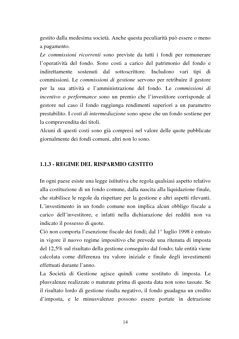 Anteprima della tesi: Fondi comuni azionari e obbligazionari: analisi delle performance, Pagina 11