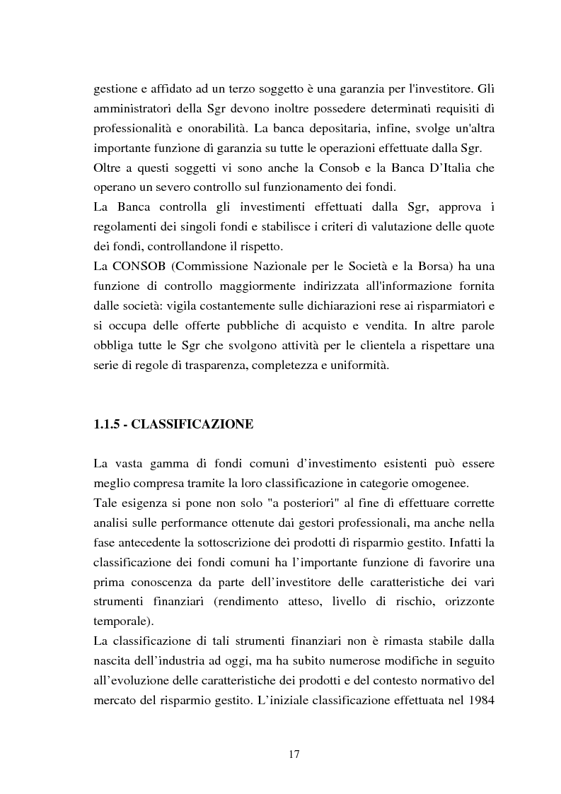 Anteprima della tesi: Fondi comuni azionari e obbligazionari: analisi delle performance, Pagina 14