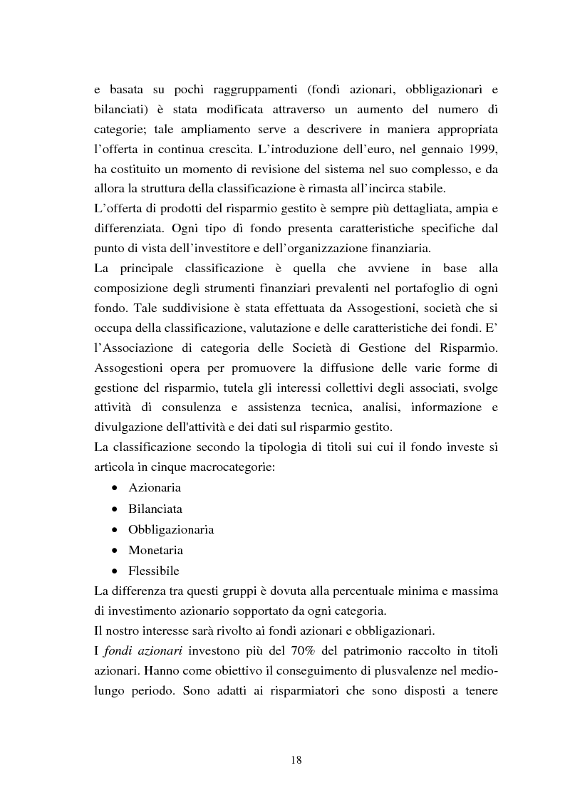 Anteprima della tesi: Fondi comuni azionari e obbligazionari: analisi delle performance, Pagina 15