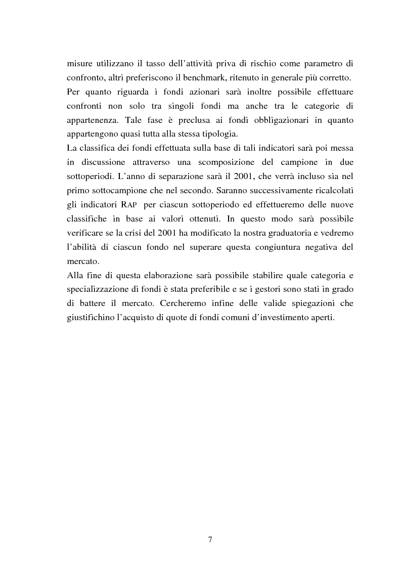 Anteprima della tesi: Fondi comuni azionari e obbligazionari: analisi delle performance, Pagina 4