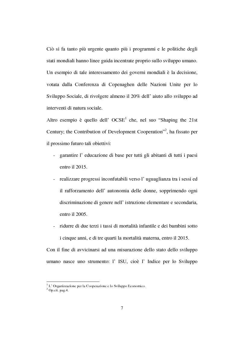 Anteprima della tesi: Lo Sviluppo Umano nei Paesi arabi, Pagina 5