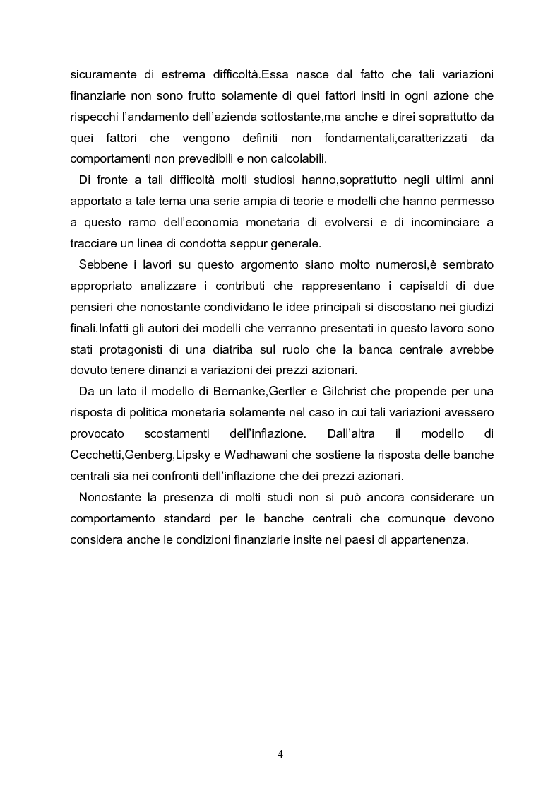 Anteprima della tesi: I meccanismi di trasmissione e i prezzi delle attività finanziarie, Pagina 2