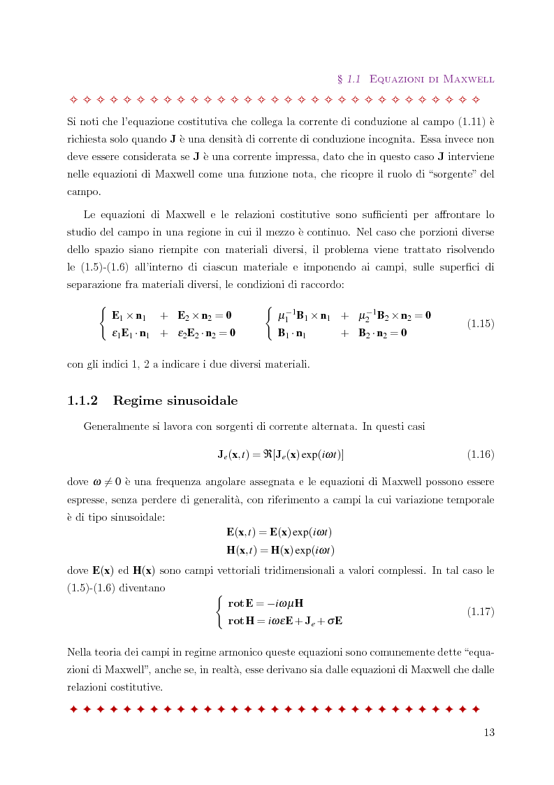 Anteprima della tesi: Metodo degli elementi finiti per l'approssimazione numerica del problema delle correnti parassite, Pagina 9