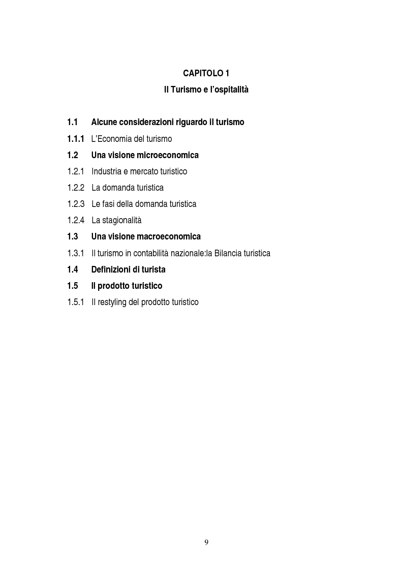 Anteprima della tesi: La gestione dei servizi di un villaggio turistico, Pagina 5