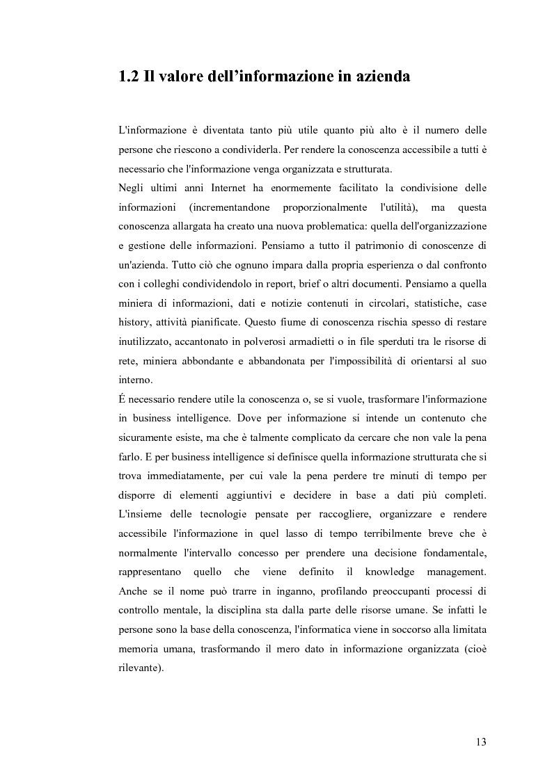 Anteprima della tesi: Il knowledge management nella distribuzione moderna: strumenti e soluzioni di business intelligence, Pagina 10