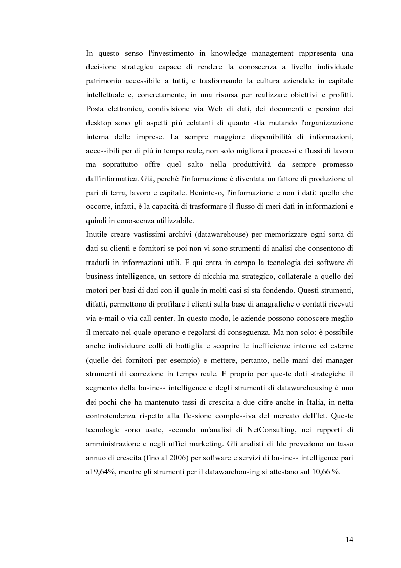 Anteprima della tesi: Il knowledge management nella distribuzione moderna: strumenti e soluzioni di business intelligence, Pagina 11