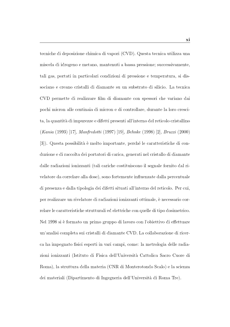 Anteprima della tesi: Parametri dosimetrici caratterizzanti i rivelatori a diamante CVD per la dosimetria di fasci radioterapici, Pagina 6