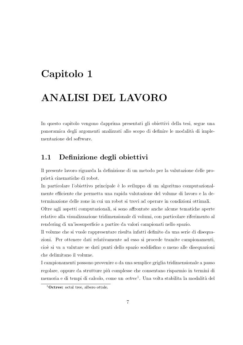 Anteprima della tesi: Applicazione di un metodo innovativo per la valutazione delle proprietà cinematiche di un robot, Pagina 3