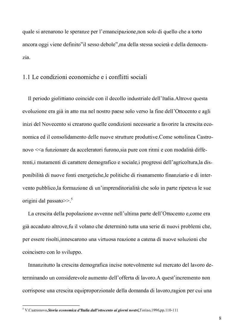 Anteprima della tesi: Le lotte per l'emancipazione della donna: dall'età giolittiana al secondo dopoguerra, Pagina 7