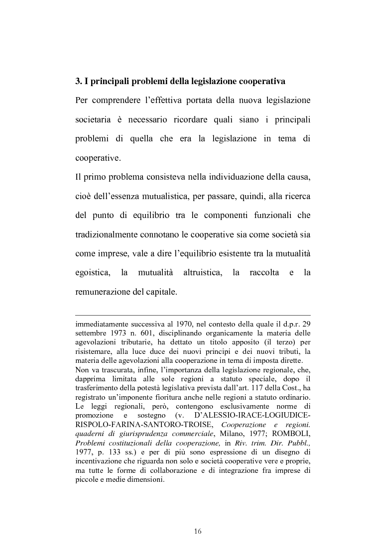 Anteprima della tesi: La posizione del socio lavoratore nelle cooperative di lavoro con particolare riferimento alla mutualità prevalente, Pagina 12