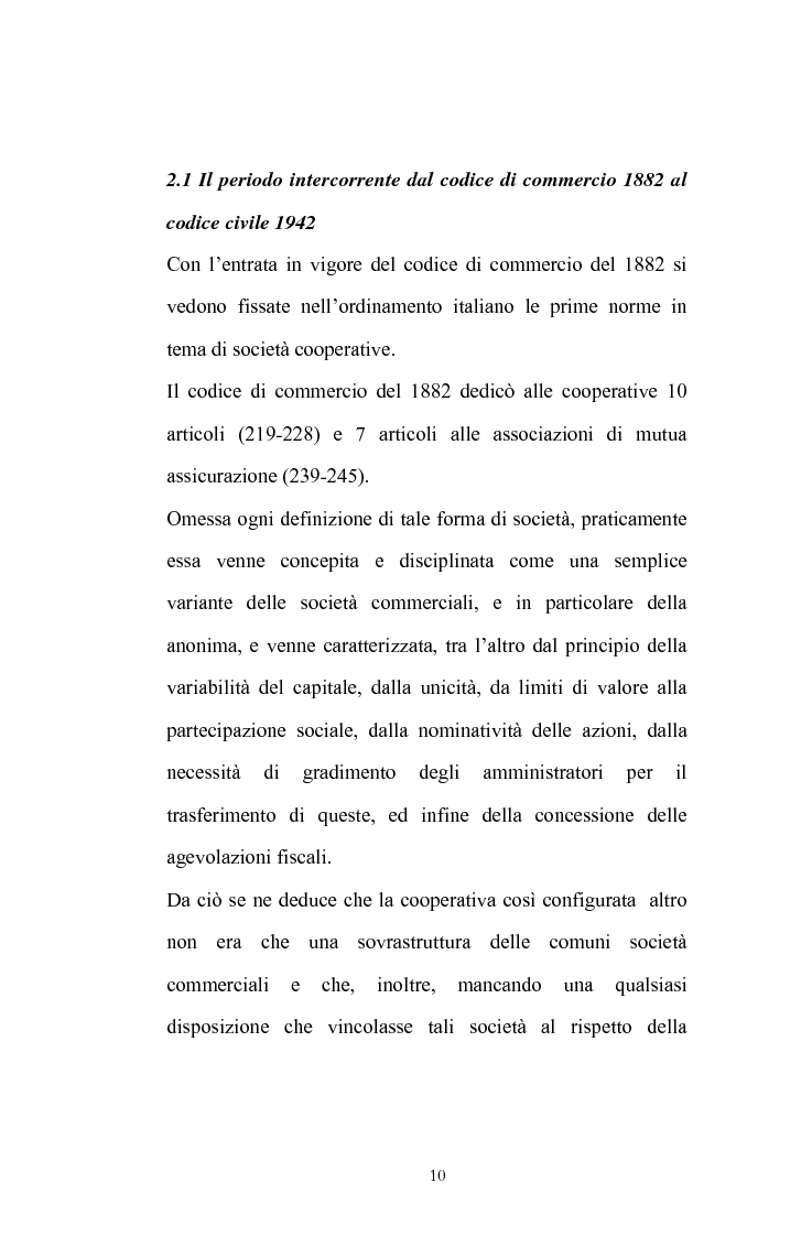 Anteprima della tesi: La posizione del socio lavoratore nelle cooperative di lavoro con particolare riferimento alla mutualità prevalente, Pagina 6