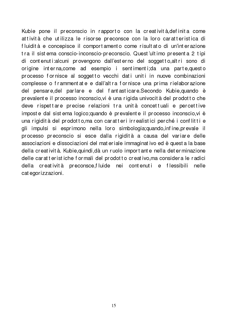 Anteprima della tesi: Metodi di indagine della creatività, Pagina 12