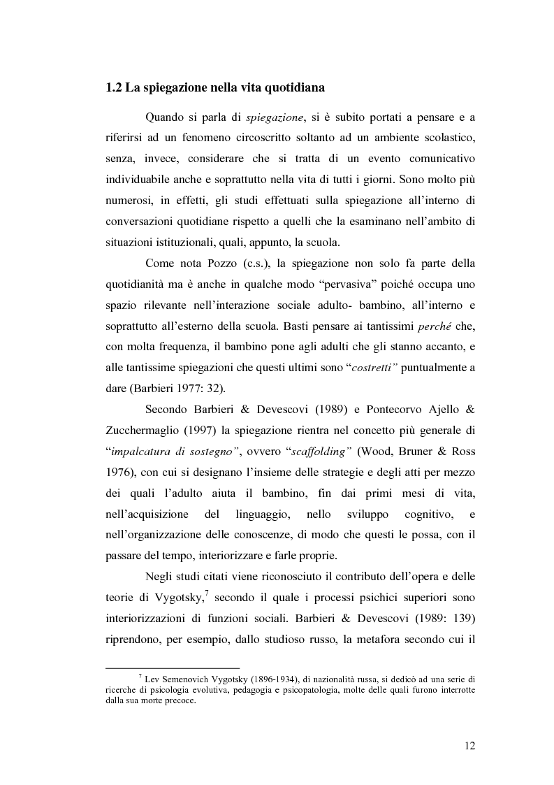 Anteprima della tesi: ''Ma dove stanno i riti, professoressa?''. Interazione ed eventi esplicativi in contesti scolastici., Pagina 12