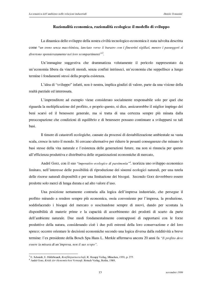 Anteprima della tesi: La tematica dell'ambiente nelle relazioni industriali, Pagina 10