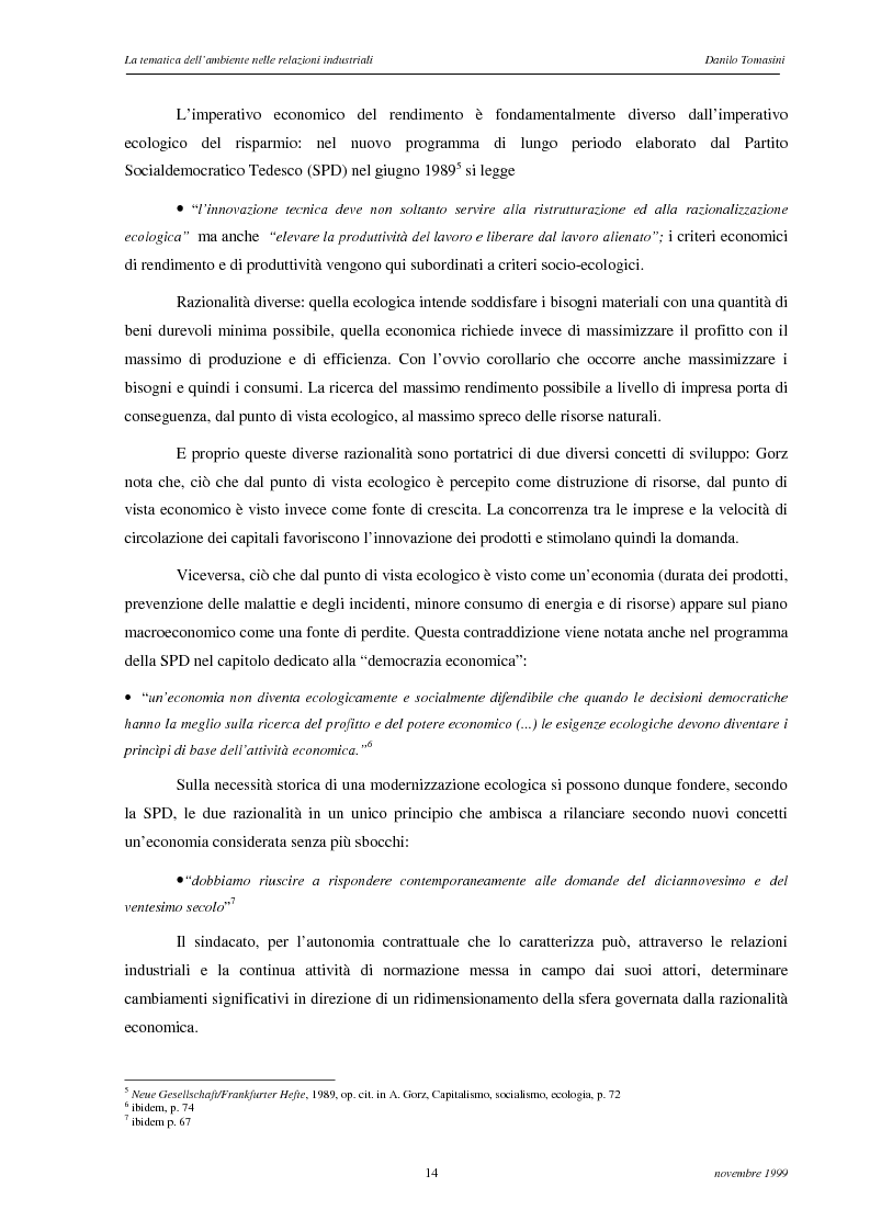 Anteprima della tesi: La tematica dell'ambiente nelle relazioni industriali, Pagina 11