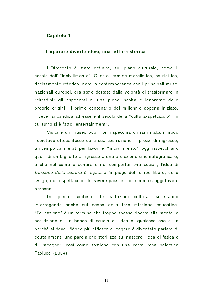 Anteprima della tesi: L'edutainment come fonte di valore per l'impresa e l'individuo., Pagina 10