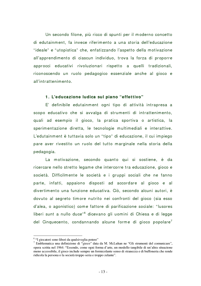 Anteprima della tesi: L'edutainment come fonte di valore per l'impresa e l'individuo., Pagina 12