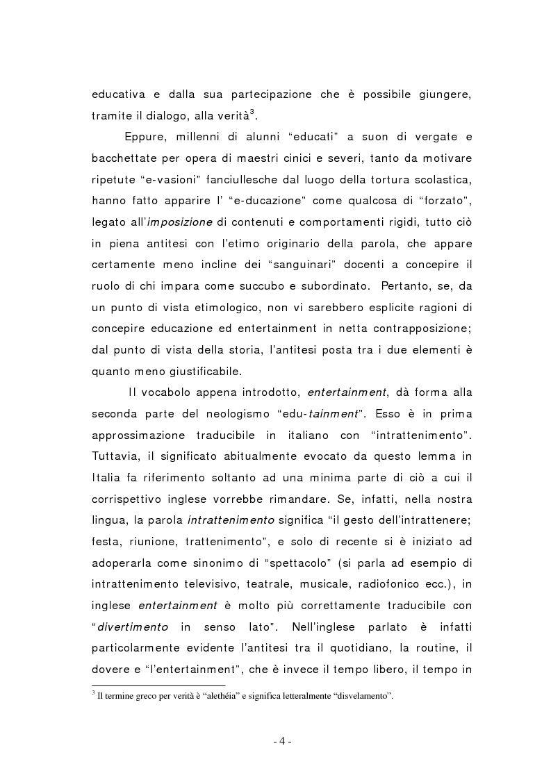 Anteprima della tesi: L'edutainment come fonte di valore per l'impresa e l'individuo., Pagina 4