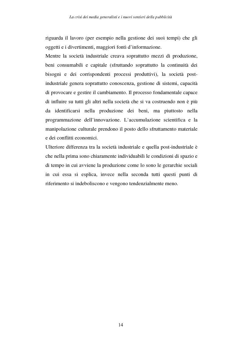 Anteprima della tesi: La crisi dei media generalisti e i nuovi sentieri della pubblicità, Pagina 10