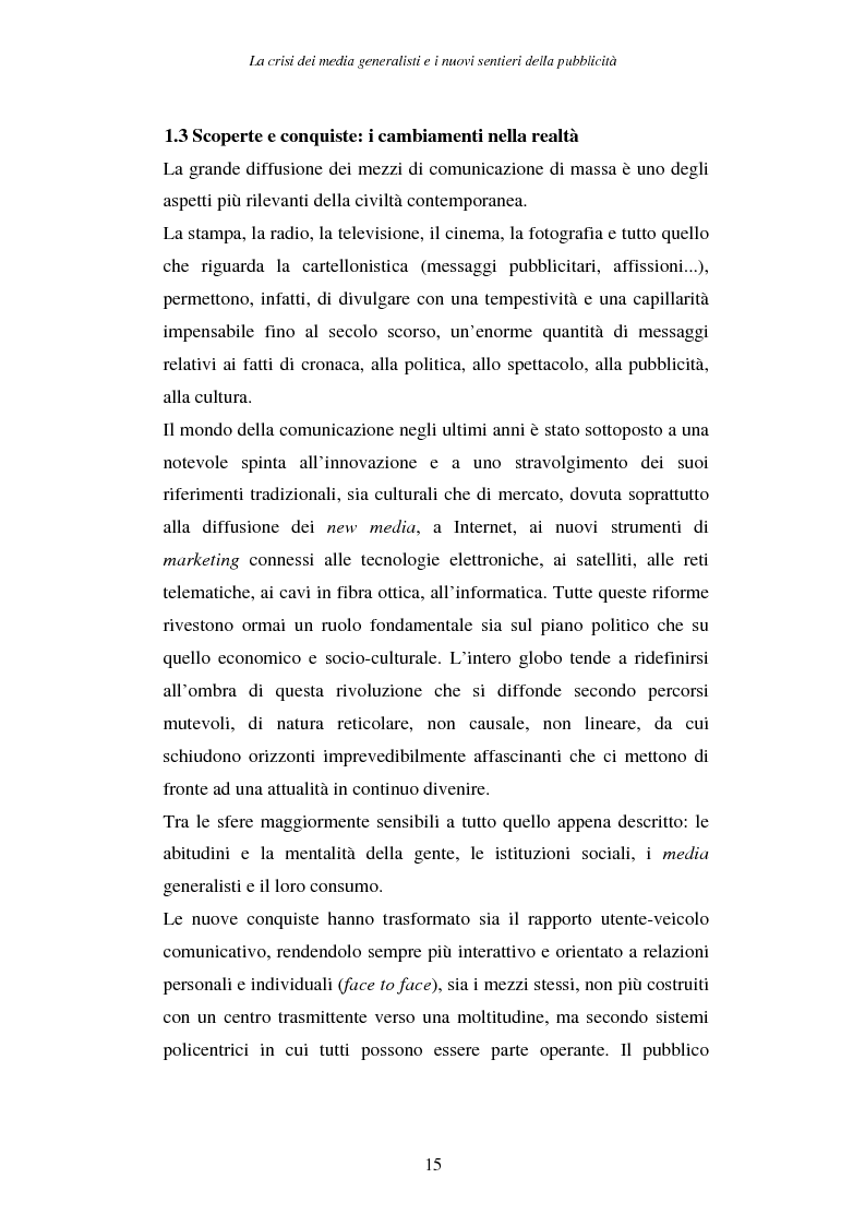 Anteprima della tesi: La crisi dei media generalisti e i nuovi sentieri della pubblicità, Pagina 11