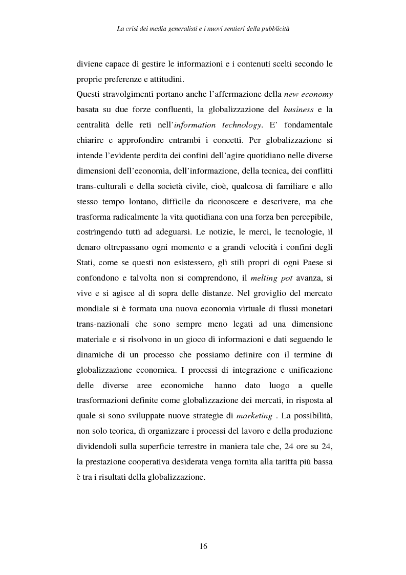 Anteprima della tesi: La crisi dei media generalisti e i nuovi sentieri della pubblicità, Pagina 12