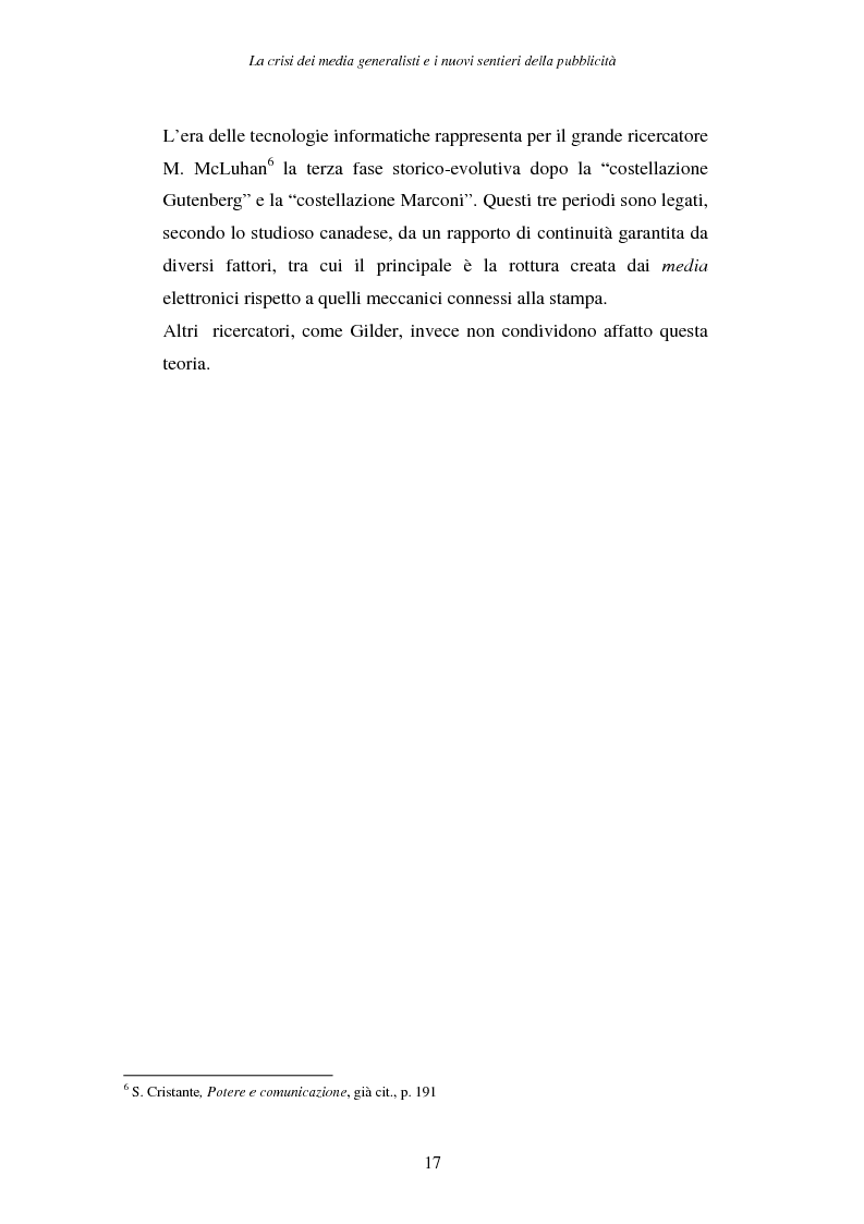 Anteprima della tesi: La crisi dei media generalisti e i nuovi sentieri della pubblicità, Pagina 13