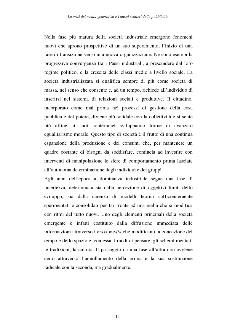 Anteprima della tesi: La crisi dei media generalisti e i nuovi sentieri della pubblicità, Pagina 7