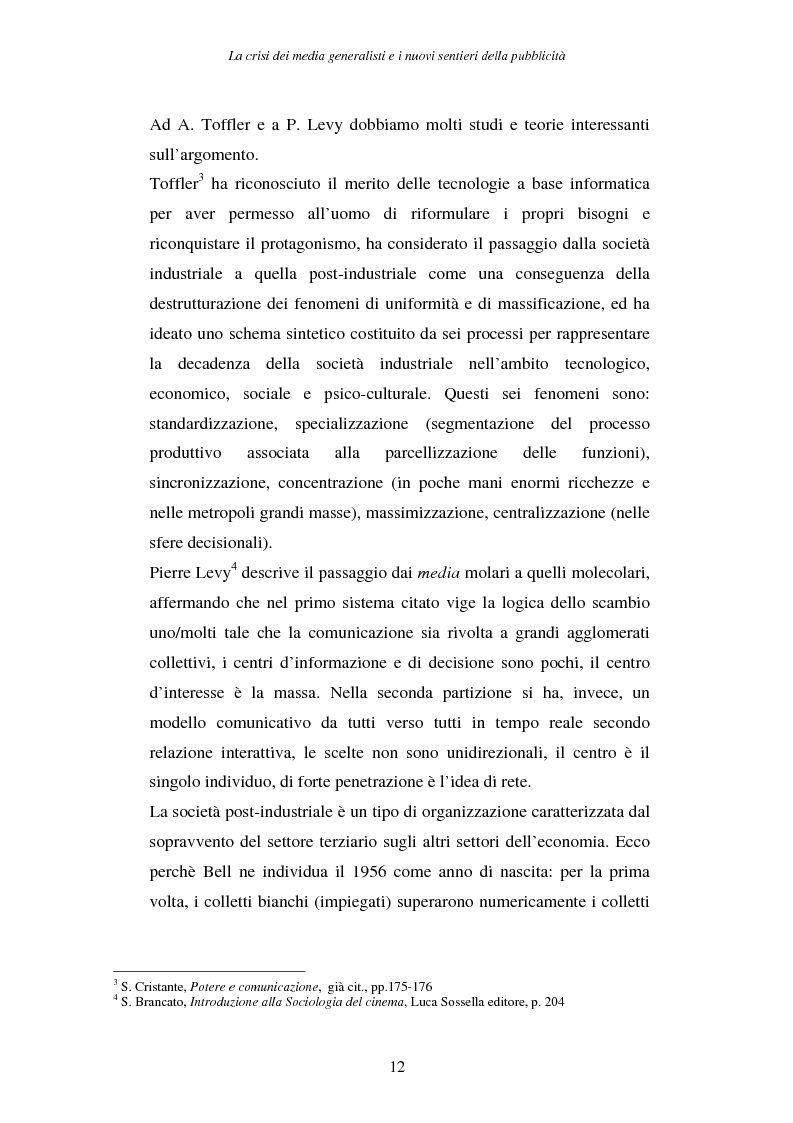 Anteprima della tesi: La crisi dei media generalisti e i nuovi sentieri della pubblicità, Pagina 8