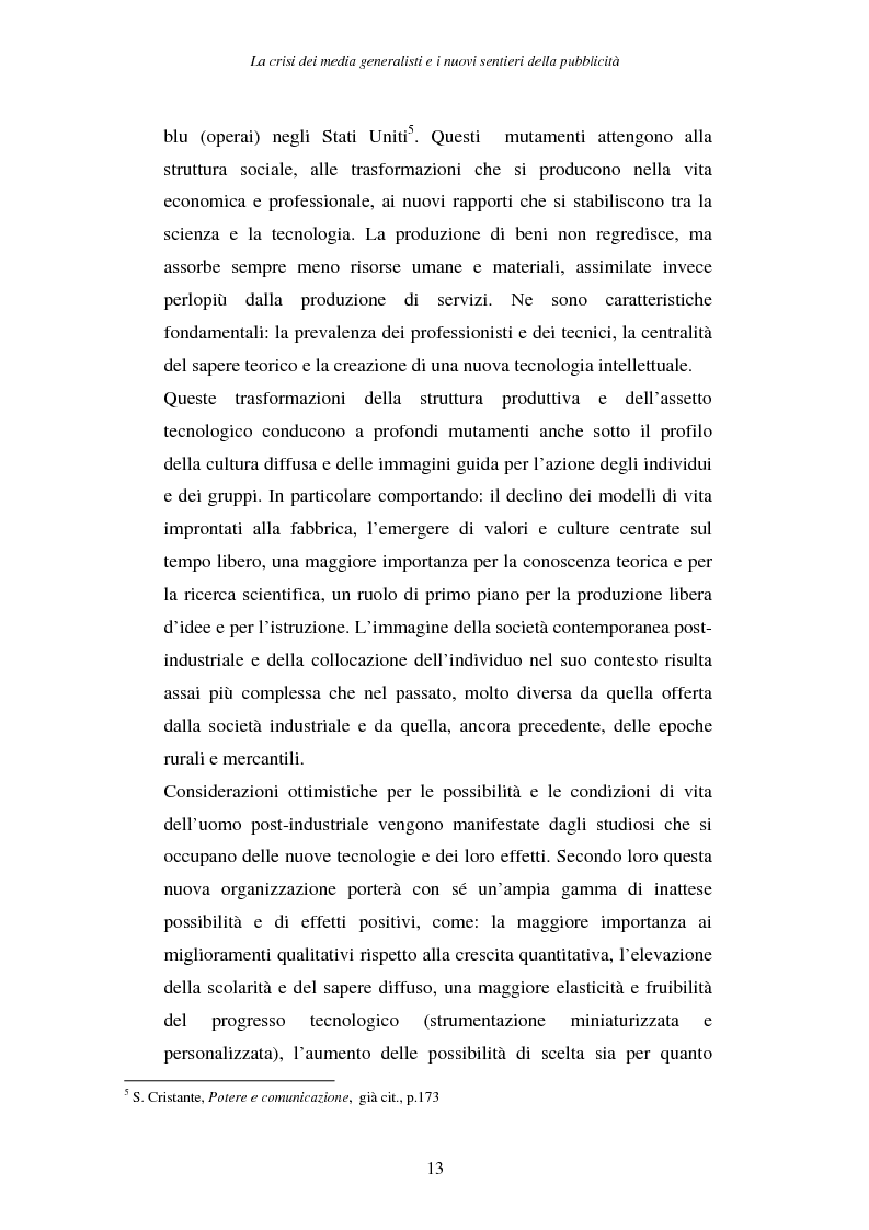 Anteprima della tesi: La crisi dei media generalisti e i nuovi sentieri della pubblicità, Pagina 9