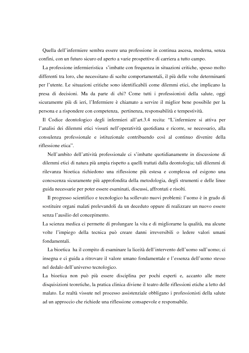 Anteprima della tesi: Dilemmi etici nell'esercizio della professione infermieristica: quali linee guida?, Pagina 4