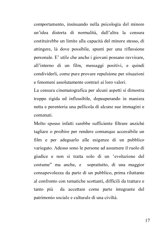 Anteprima della tesi: La censura nel sistema cinematografico e televisivo. Aspetti legislativi, sociali e giuridici., Pagina 13
