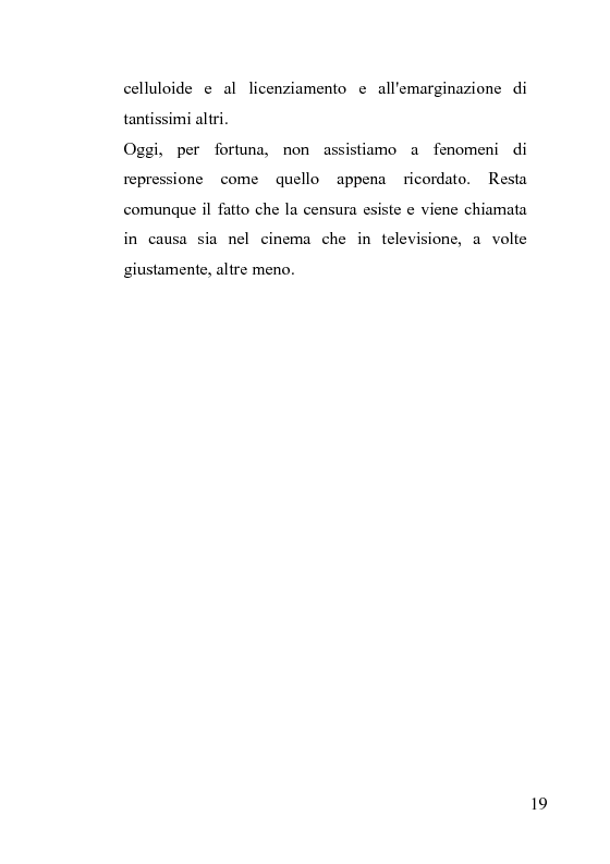 Anteprima della tesi: La censura nel sistema cinematografico e televisivo. Aspetti legislativi, sociali e giuridici., Pagina 15