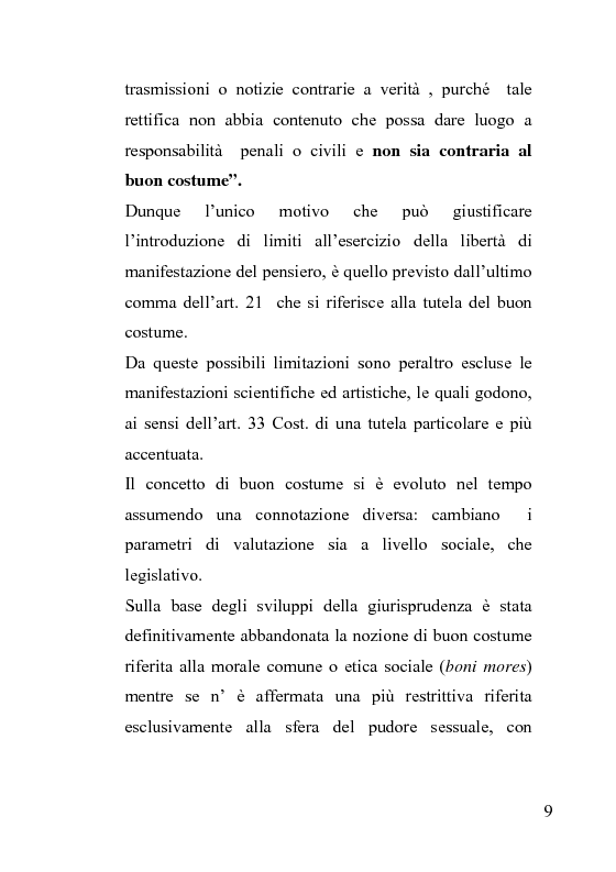 Anteprima della tesi: La censura nel sistema cinematografico e televisivo. Aspetti legislativi, sociali e giuridici., Pagina 5
