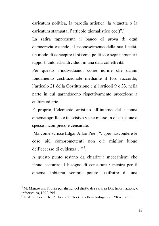 Anteprima della tesi: La censura nel sistema cinematografico e televisivo. Aspetti legislativi, sociali e giuridici., Pagina 9