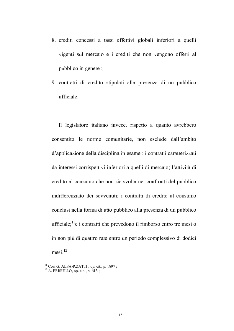Anteprima della tesi: Il credito al consumo: La fattispecie, Pagina 10
