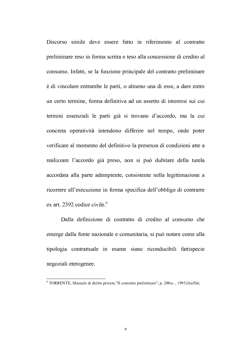 Anteprima della tesi: Il credito al consumo: La fattispecie, Pagina 4