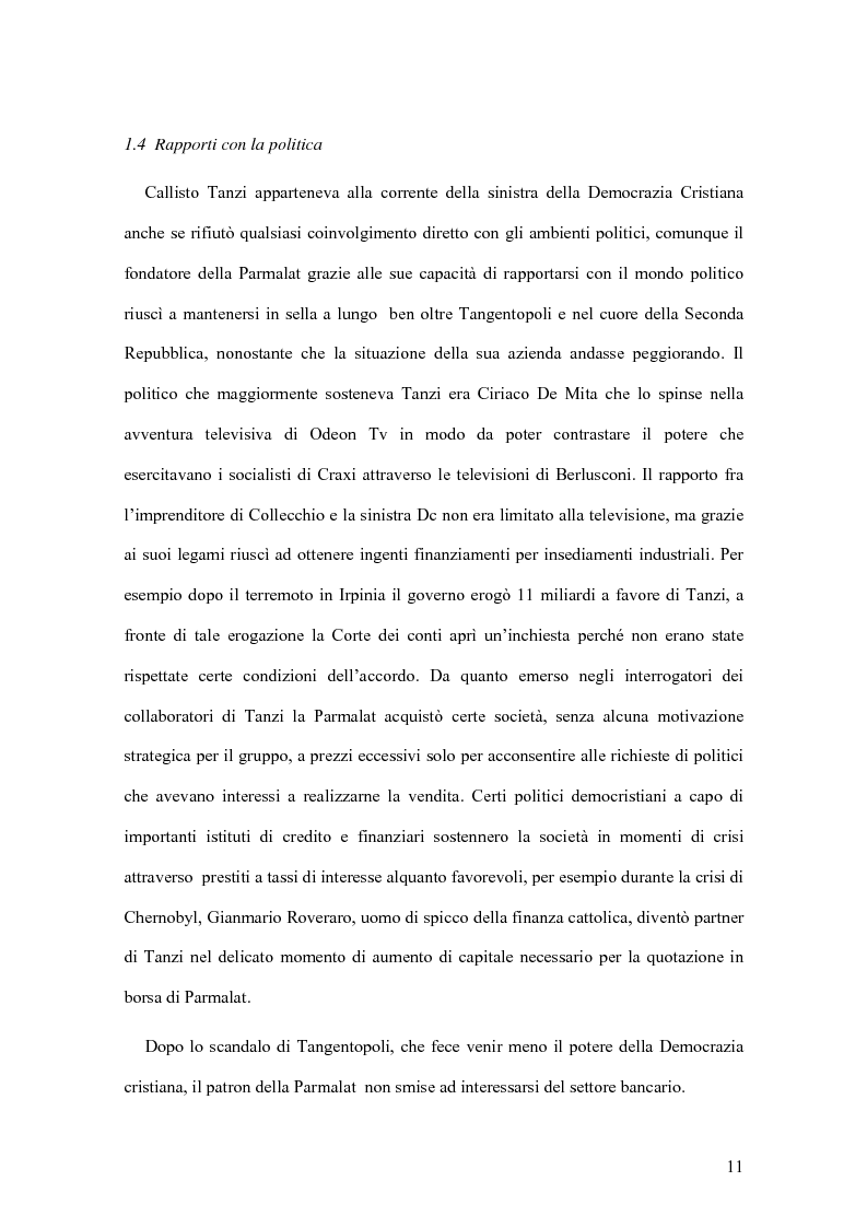Anteprima della tesi: Il crack Parmalat: una truffa agevolata dal conflitto di interessi degli organi di controllo, Pagina 11