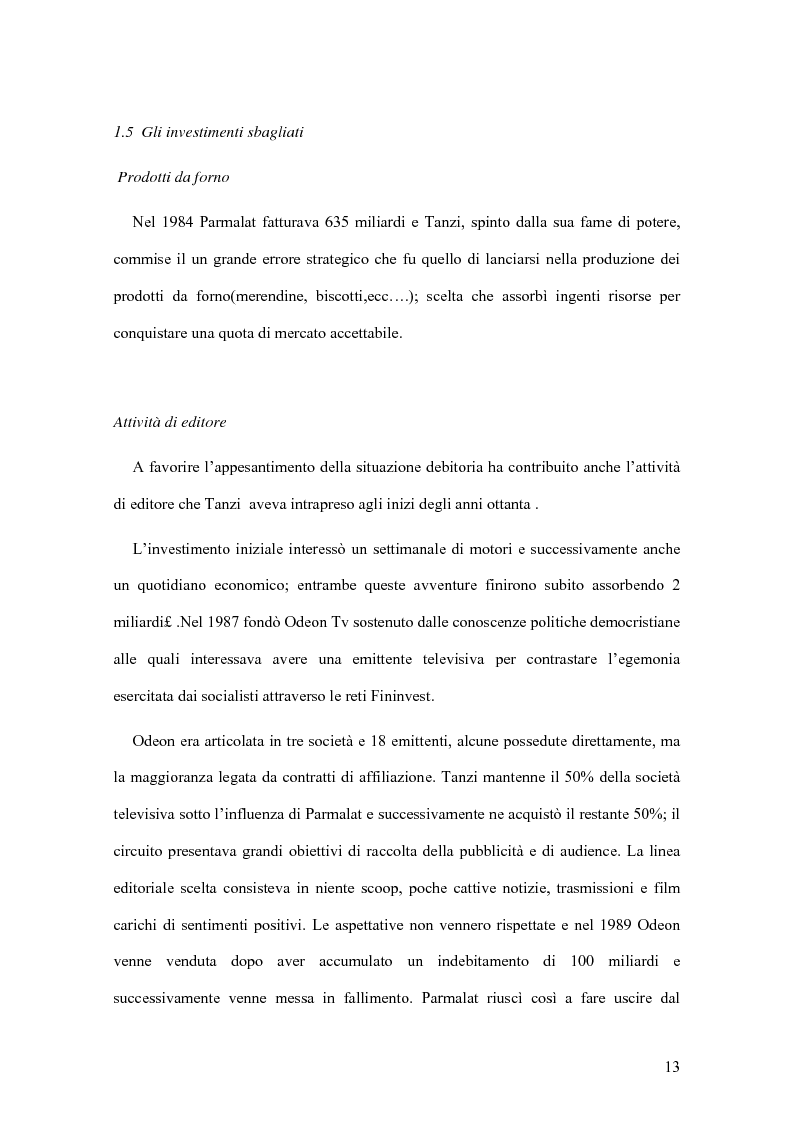 Anteprima della tesi: Il crack Parmalat: una truffa agevolata dal conflitto di interessi degli organi di controllo, Pagina 13