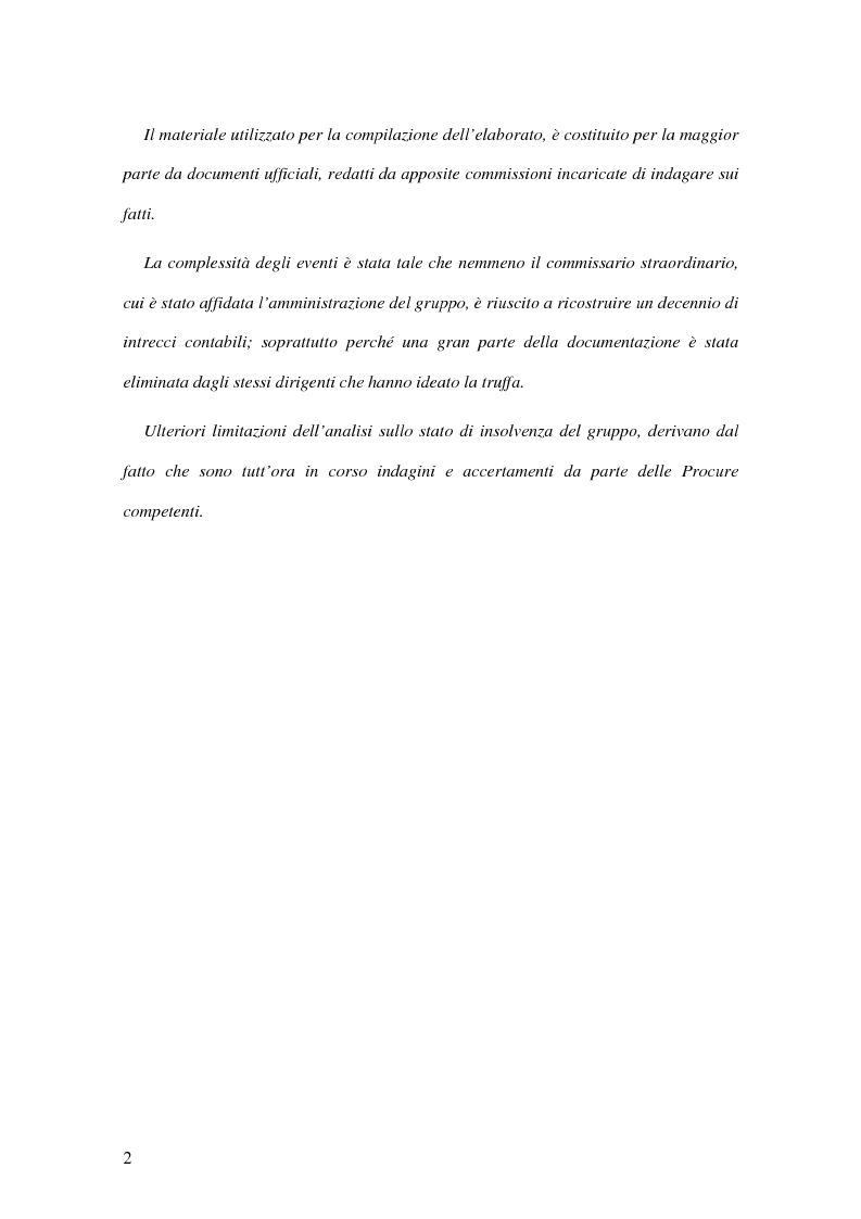 Anteprima della tesi: Il crack Parmalat: una truffa agevolata dal conflitto di interessi degli organi di controllo, Pagina 2