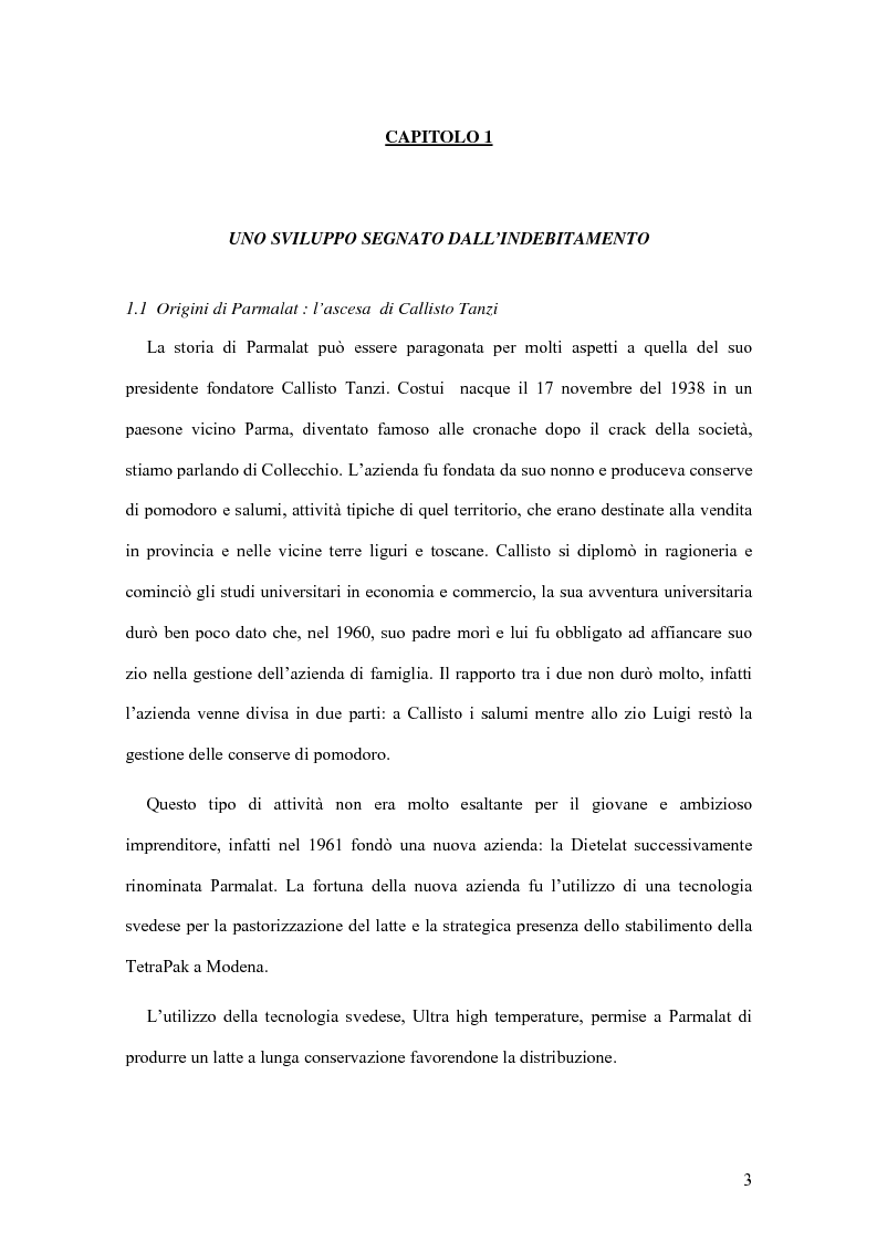 Anteprima della tesi: Il crack Parmalat: una truffa agevolata dal conflitto di interessi degli organi di controllo, Pagina 3
