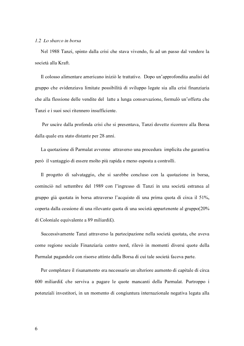 Anteprima della tesi: Il crack Parmalat: una truffa agevolata dal conflitto di interessi degli organi di controllo, Pagina 6