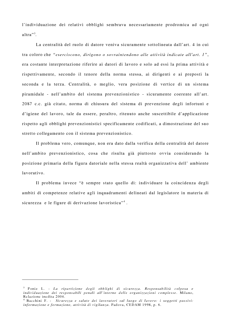 Anteprima della tesi: I responsabili dell'obbligo di sicurezza nella P.A., Pagina 2